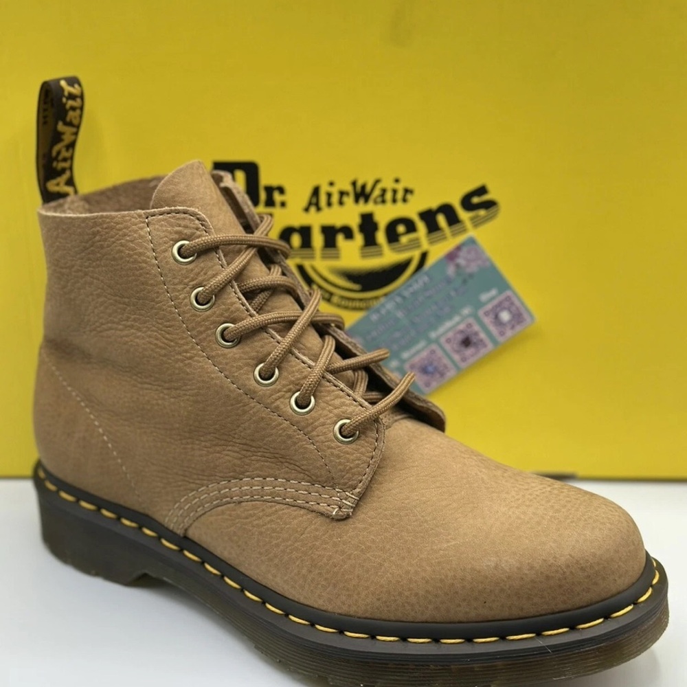 Dr. Martens 101 Brown Nubuck Combat Boots 8M/9L - New Without Box